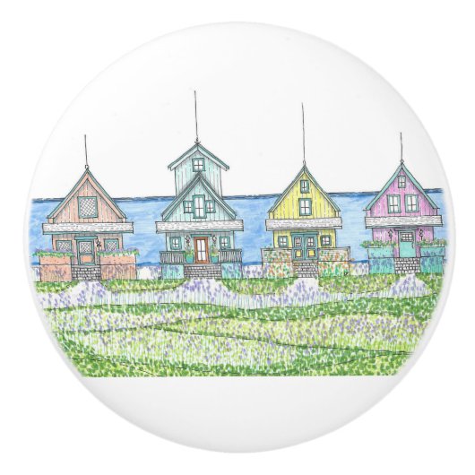 Türknopf am Strand Keramikknauf (Vorderseite)