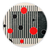 Türknopf "Crazy Red Dots" Keramik Keramikknauf (Vorderseite)