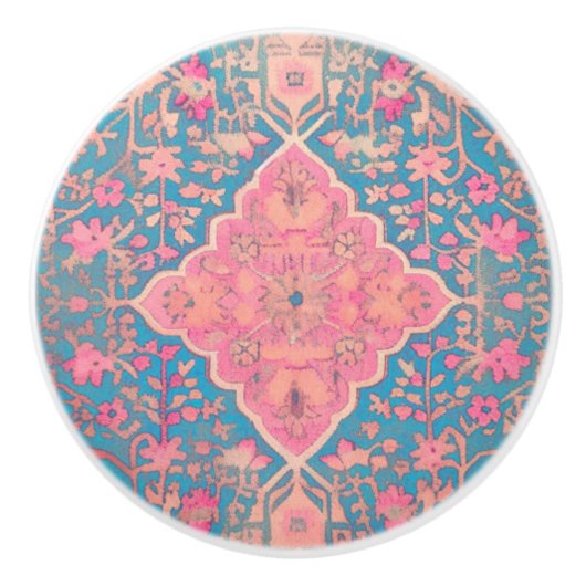 Türknopf mit persischem Muster Keramikknauf (Vorderseite)