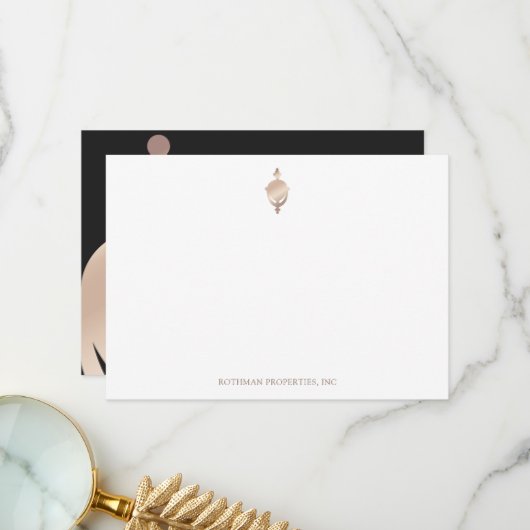 Türknopfkarte Dankeskarte (Vorderseite/Rückseite Beispiel)