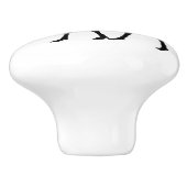 Türknopfschublade von Elche Tier Keramikknauf (Seitenansicht)