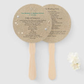 Türkquoise Beach Sandy Toes Salty Kisses Programm Fächer (Vorne und Hinten)