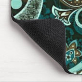 Türkquoise Brown Vintag Paisley Mousepad (Ecke)