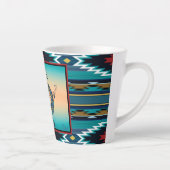 Türkquoise Kokopelli Latte Tasse (Rechts)
