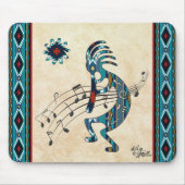 Türkquoise Kokopelli Mouse Pad Mousepad (Vorne)