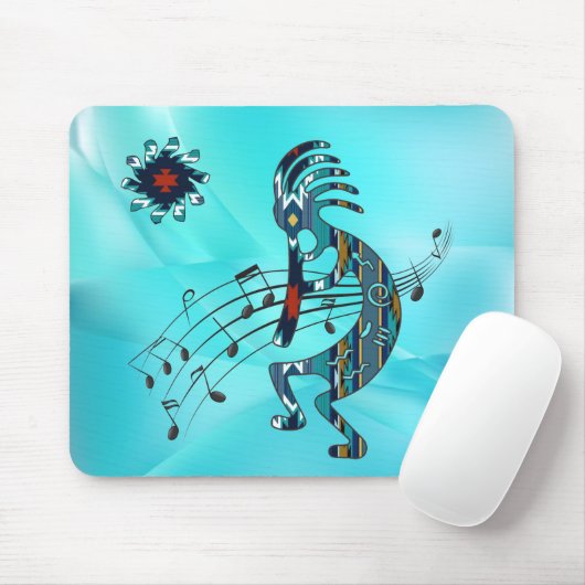 Türkquoise Kokopelli Mouse Pad Mousepad (Mit Mouse)