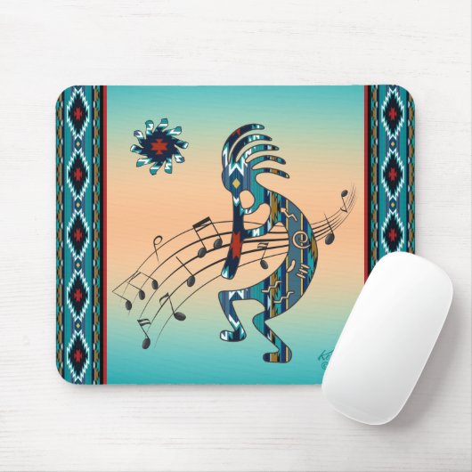 Türkquoise Kokopelli Mouse Pad Mousepad (Mit Mouse)