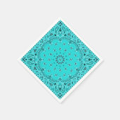 Türkquoise Paisley Bandana Scarf GRILLEN Picnic Na Serviette (Ecke)