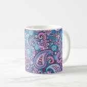 Türkquoise Paisley Kaffeetasse (VorderseiteRechts)