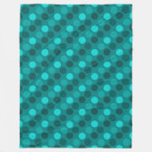 Türkquoise Polka Dot Fleecedecke (Vorderseite)