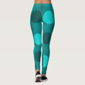 Türkquoise Polka Dot Leggings (Rückseite)