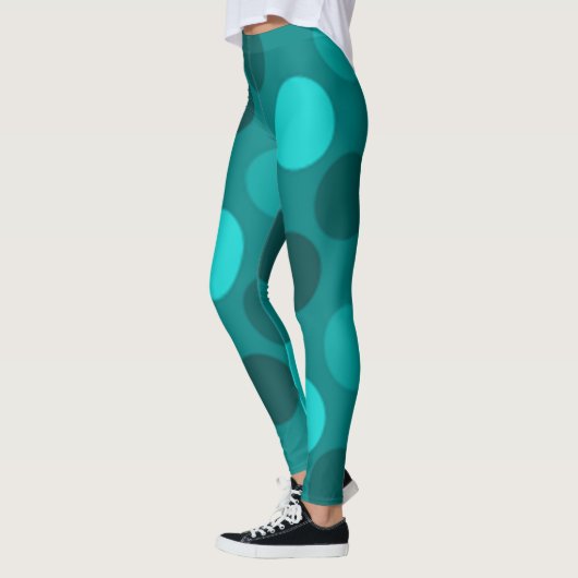Türkquoise Polka Dot Leggings (Links)