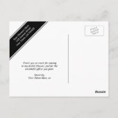 Türkquoise Polka Dot Vielen Dank Postkarten (Rückseite)