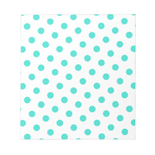 Türkquoise Polka Dots Notizblock