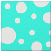 Türkquoise Polka Dots Stoff (Nahaufnahme)