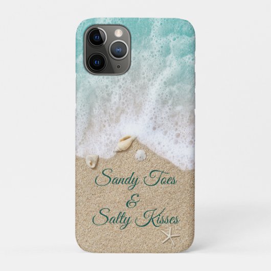 Türkquoise Sandy Toes Salty Kisses Case-Mate iPhone Hülle (Rückseite)