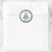Türkquoise Tipi Birthday Sticker (Tasche)