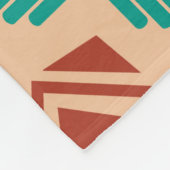 Türkquoise Zia Tribal Brown Tan Fleecedecke (Ecke)