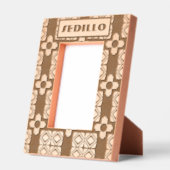 Türkquoise Zia Tribal Brown Tan Geätzte Rahmen (Links)