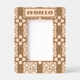 Türkquoise Zia Tribal Brown Tan Geätzte Rahmen