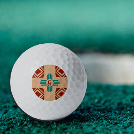 Türkquoise Zia Tribal Brown Tan Golfball