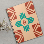Türkquoise Zia Tribal Brown Tan Notizblock