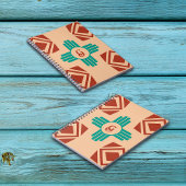 Türkquoise Zia Tribal Brown Tan Notizblock