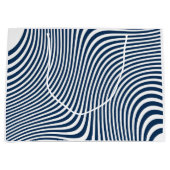 Türkquoise Zigzag Geschenktaschen Große Geschenktüte (Vorderseite)