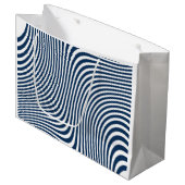 Türkquoise Zigzag Geschenktaschen Große Geschenktüte (Vorderseite Schrägansicht)