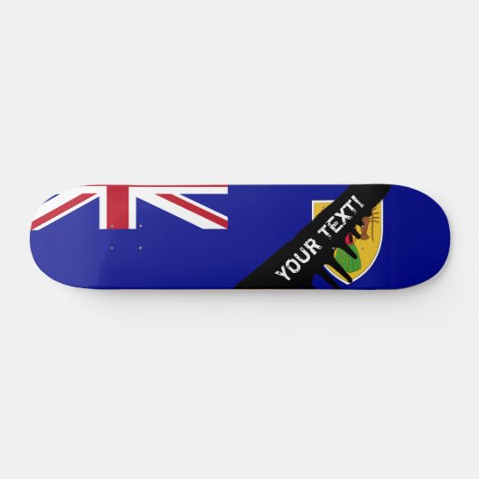 Turks and Caicos Islands Flag Skateboard (Horizontal)