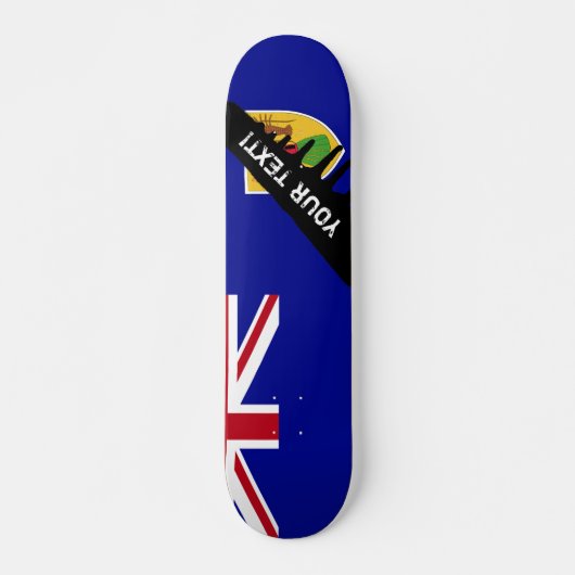 Turks and Caicos Islands Flag Skateboard (Vorne)