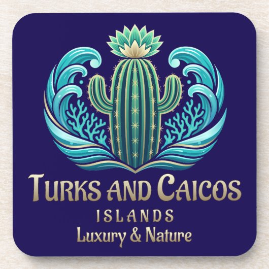 Turks and Caicos Islands Getränkeuntersetzer (Vorderseite)