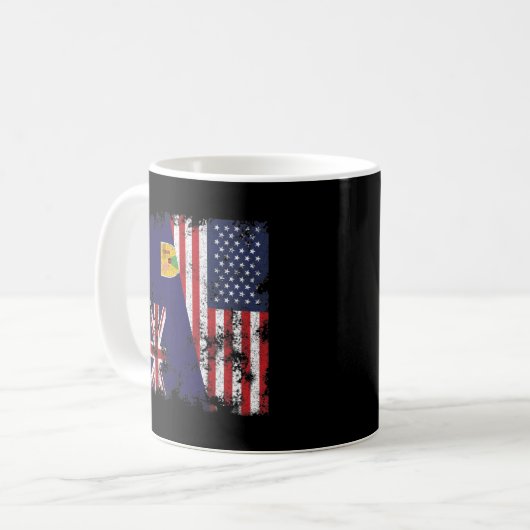 Turks And Caicos Islands USA Flag Kaffeetasse (Vorderseite Links)