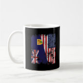 Turks And Caicos Islands USA Flag Kaffeetasse (Links)