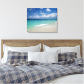 Turks & Caicos Beach Wrapped Canvas Leinwanddruck (Insitu (Schlafzimmer))
