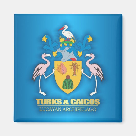 Turks & Caicos COA Magnet (Vorne)