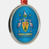 Turks & Caicos COA Ornament Aus Metall (Rechts)