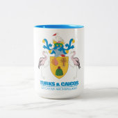 Turks & Caicos COA Zweifarbige Tasse (Mittel)