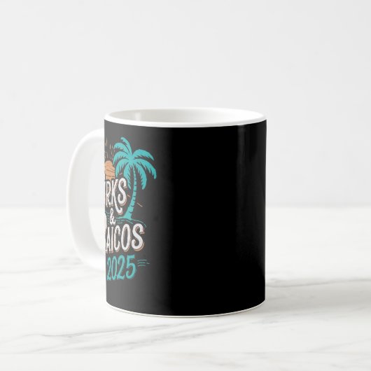 Turks Caicos Islands 2025 Vacation Souvenirs - Uni Kaffeetasse (Vorderseite Links)
