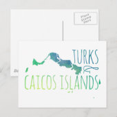 Turks & Caicos Postkarte (Vorne/Hinten)
