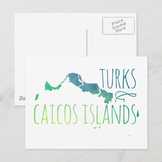 Turks & Caicos Postkarte (Vorne/Hinten)