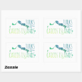 Turks & Caicos Rechteckiger Aufkleber (Blatt)