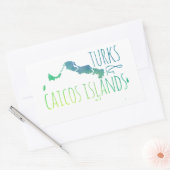 Turks & Caicos Rechteckiger Aufkleber (Umschlag)