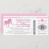 Turks & Caicos Save the Date Boarding Pass (Vorne/Hinten)