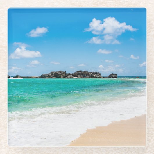 Turks & Caicos Tropical Beach Untersetzer (Vorderseite)