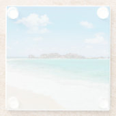 Turks & Caicos Tropical Beach Untersetzer (Rückseite)