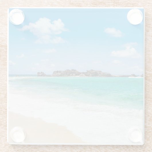 Turks & Caicos Tropical Beach Untersetzer (Rückseite)