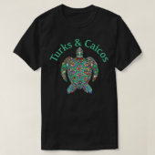 Turks Caicos TShirt Tribal Turtle Gift TShirt (Design vorne)