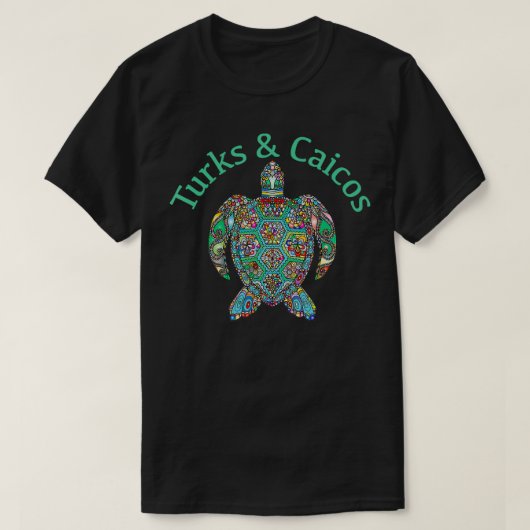 Turks Caicos TShirt Tribal Turtle Gift TShirt (Design vorne)