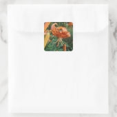 Turk's Cap Lily Wildblume Quadratischer Aufkleber (Tasche)